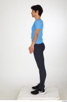  Jorge ballet leggings black sneakers blue t shirt dressed sports standing whole body 0011.jpg